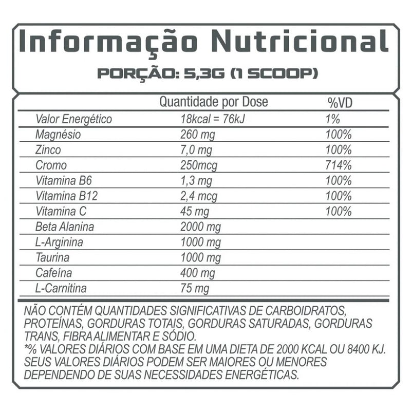 Pre Workout Focus (318g) - Sabor: Frutas Vermelhas