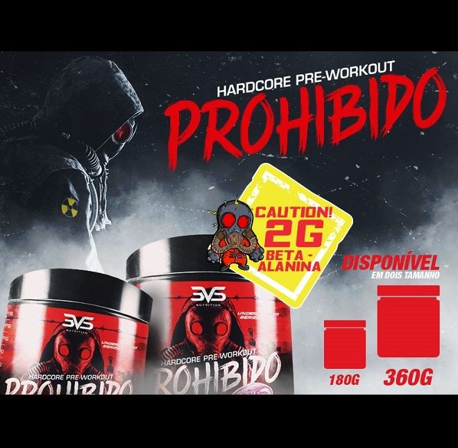 Coqueteleira Prohibido (600ml) - Cor: Vermelha
