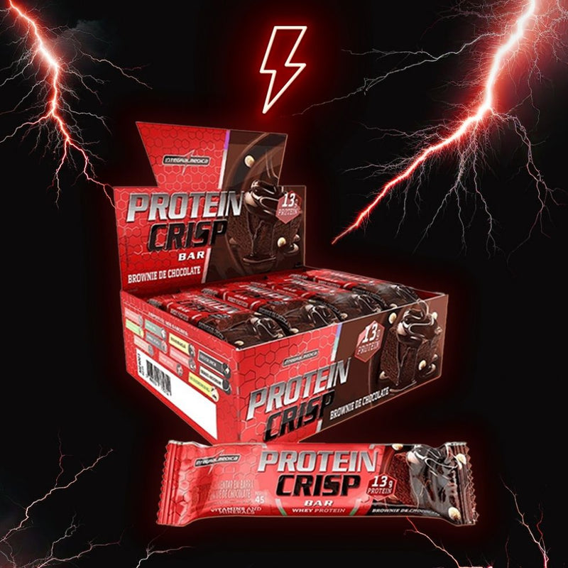 Crisp Bar Caixa 12 Unidades (540g) - Sabor: Brownie de Chocolate