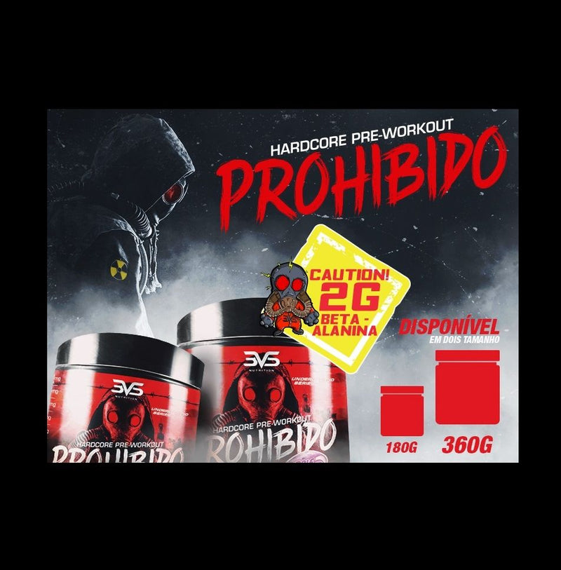 Prohibido HardCore Pre Workout (180g) - Sabor: Cotton Candy