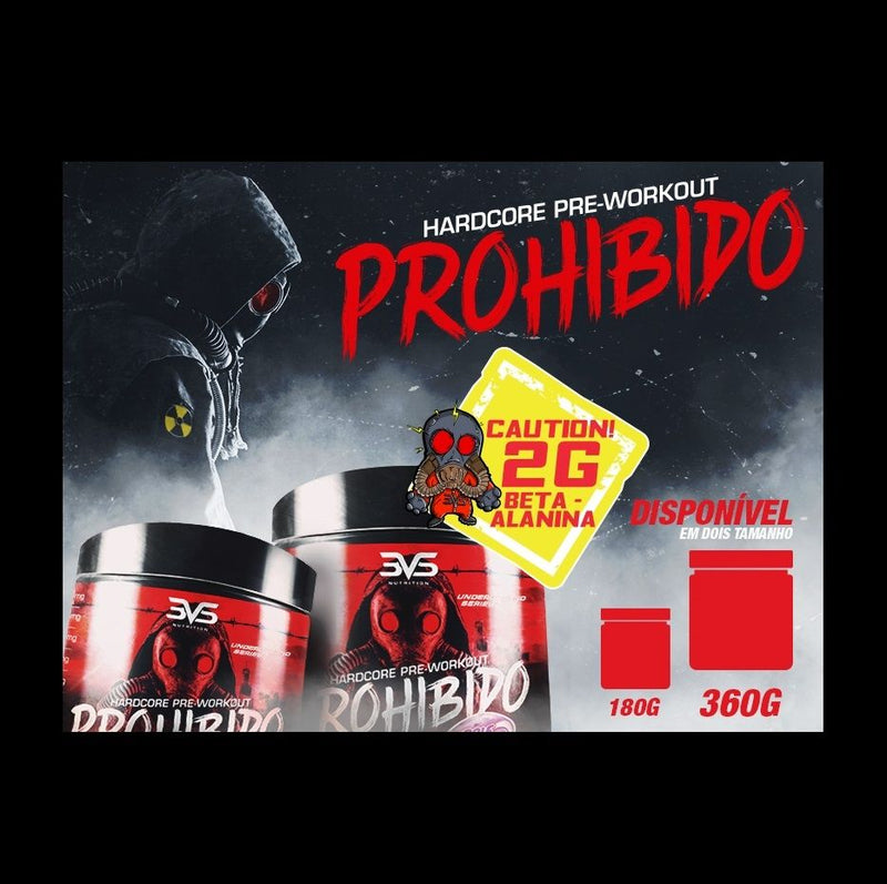 Prohibido HardCore Pré-Workout (360g) - Sabor: Cotton Candy