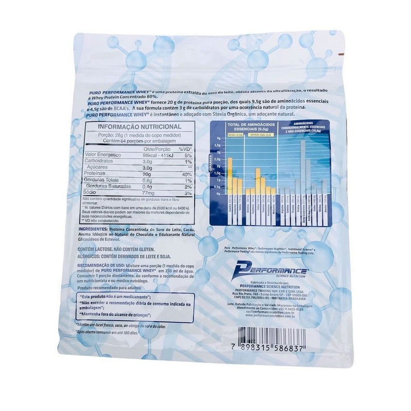 Puro Performance Whey Refil (1,8kg) - Sabor: Cookies e Cream