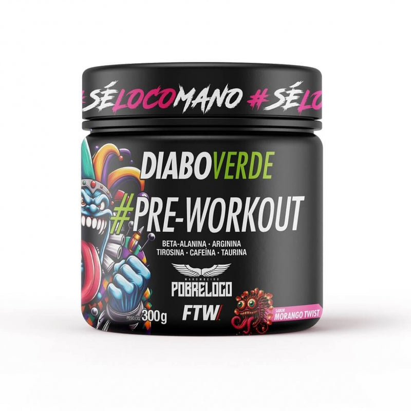 Diabo Verde Pre-Workout (300g) - Sabor: Morango Twist