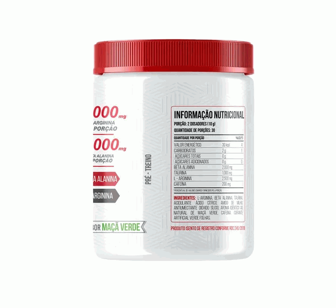 Atomic Pré Workout (300g) - Sabor: Maçã Verde