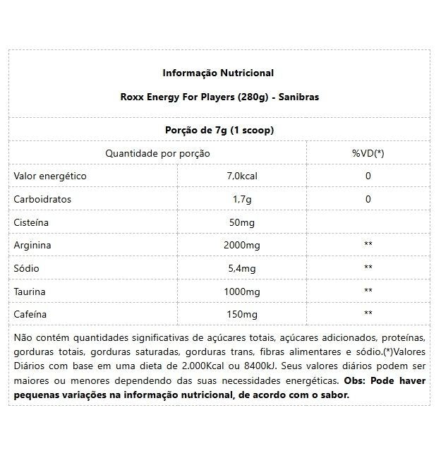 Roxx Energy (280g) - Sabor: Grape Storm