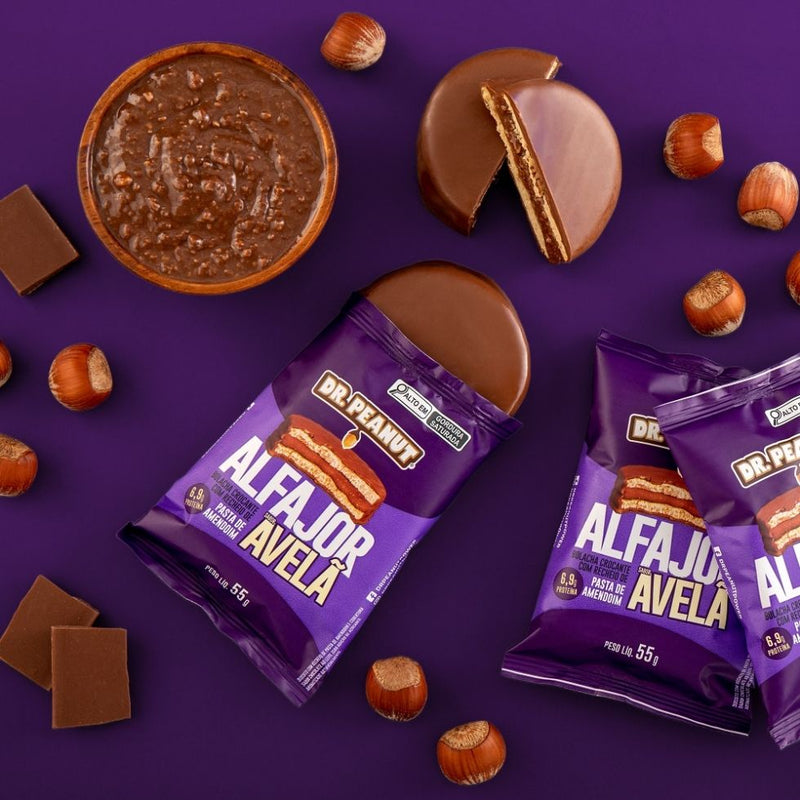Alfajor Dr. Peanut (55g) - Sabor: Avelã