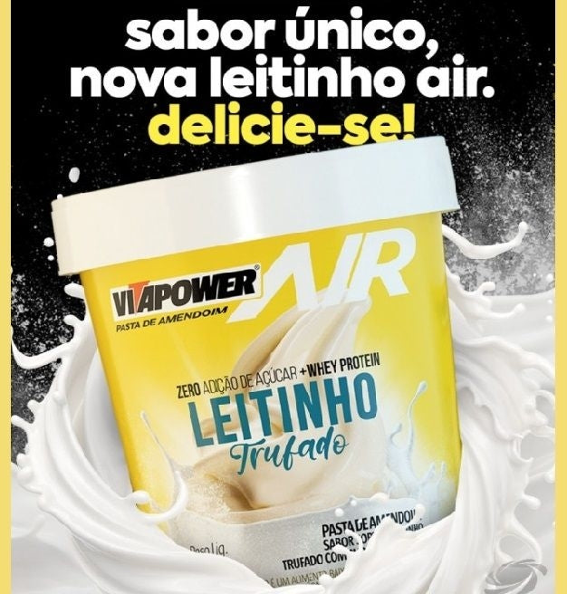 Pasta de Amendoim AIR Sabores Gourmet (600g) - Sabor: Sorvete Leitinho Trufado c/ Choc. Branco