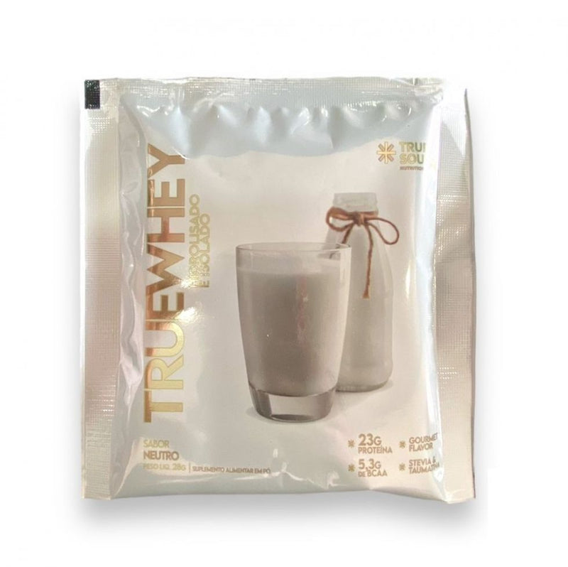True Whey Display 320g (10 Sachês de 32g) - Hidrolisado e Isolado - Sabor: Natural (10 unid 28g)