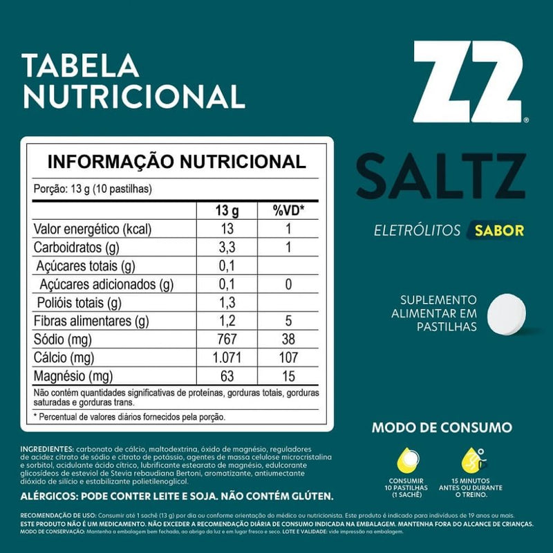 Saltz Pastilha Sachê (10 pastilhas) - Sabor: Limão
