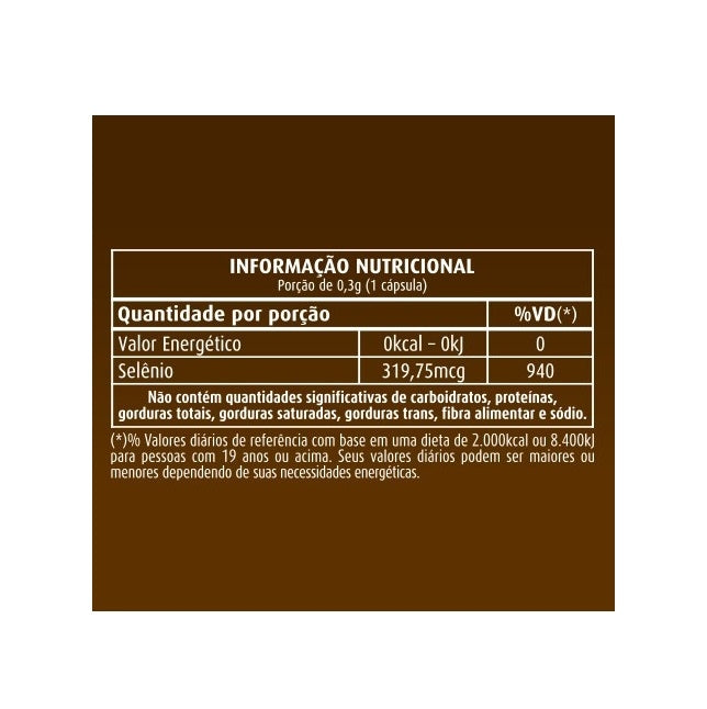 Selênio 319,75mg (60 caps) - Padrão: Único