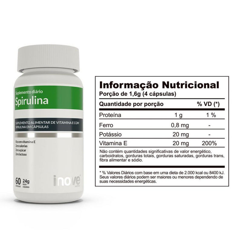 Spirulina (60 caps) - Padrão: Único