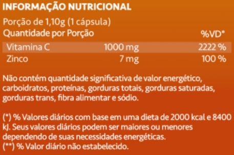 Ascorvit-C 1000mg (30 caps) - Padrão: Único