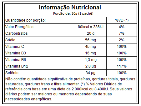 Endurance Energy Gel (360g - 12 Saches) - Sabor: Baunilha