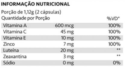Luteimax - Luteína + Zeaxantina 20mg (60 caps) - Padrão: Único