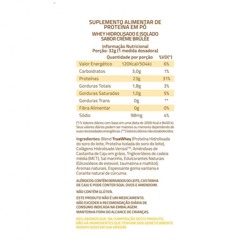 True Whey (418g) - Hidrolisado e Isolado - Sabor: Vanilla Creme Brulle