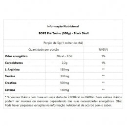BOPE Pré Treino (300g) - Sabor: Limão