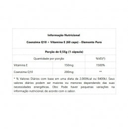 Coenzima Q10 + Vitamina E (60 caps) - Padrão: Único