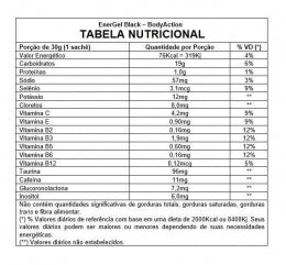 Energel Black Caixa com 10 Sachês (300g) - Sabor: Laranja
