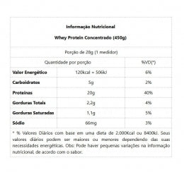 Whey Protein Concentrado Pote (450g) - Sabor: Chocolate