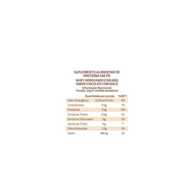 True Whey (1,810kg) - Hidrolisado e Isolado - Sabor: Chocolate c/ Avelã