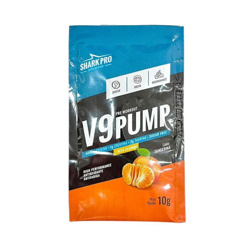 V9-Pump Pre Workout Sachê (10g) - Sabor: Tangerina