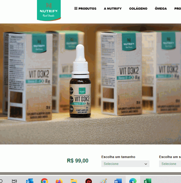Vit D3K2 (20ml) - Padrão: Único