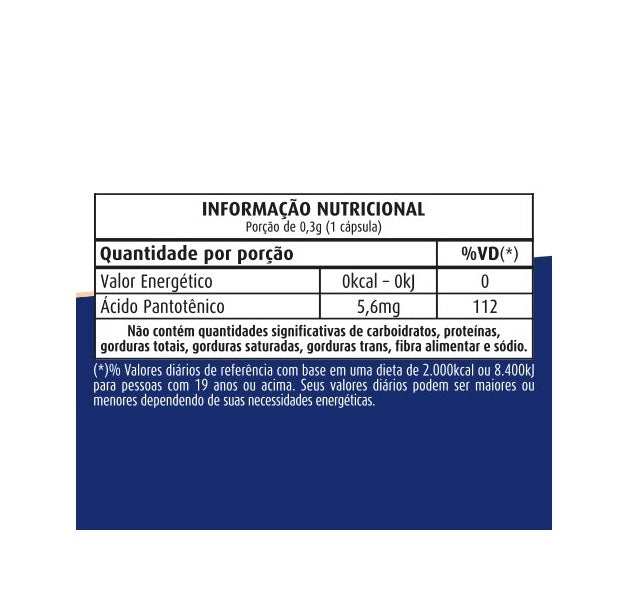Vitamina B5 - 5,6mg (60 caps) - Padrão: Único