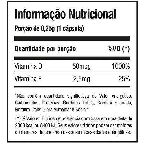 Vitamina D3 2000 UI (100caps) - Padrão: Único