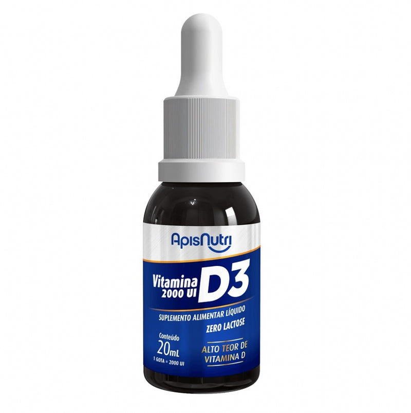 Vitamina D3 Gotas 20ml (1 Gota = 2000 UI) - Padrão: Único
