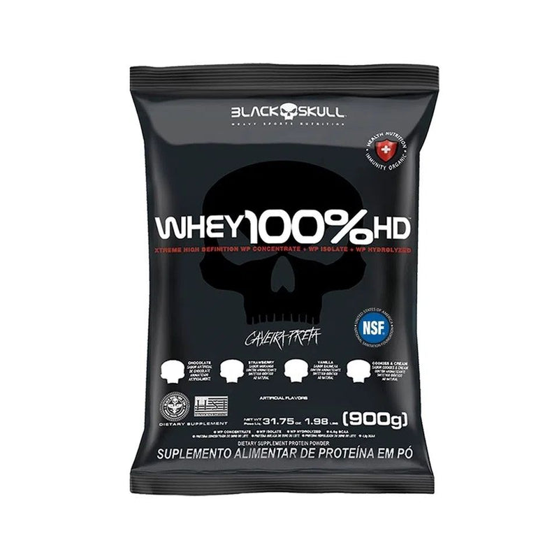 Whey 100% HD Refil (900g) - Sabor: Cookies