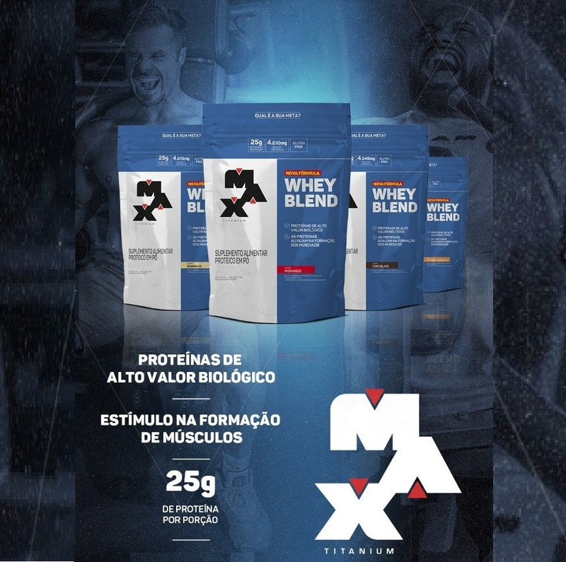 Whey Blend Refil (900g) - Sabor: Morango