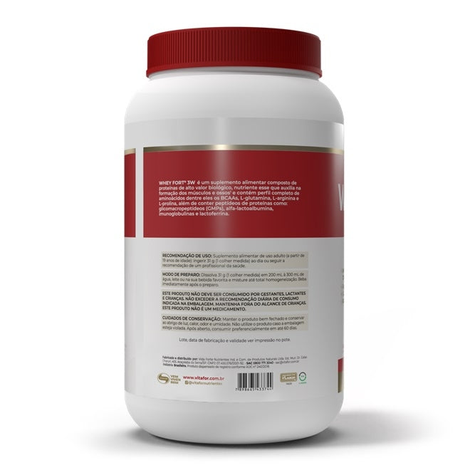 Whey Fort 3W (900g) - Sabor: Neutro
