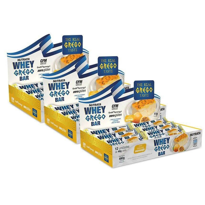 Whey Grego Bar (Display c/12 unid - 40g) - 3 Caixas