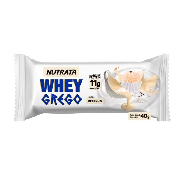 Whey Grego Bar Caixa com 12 Unidades (480g) - Sabor: Beijinho de Coco