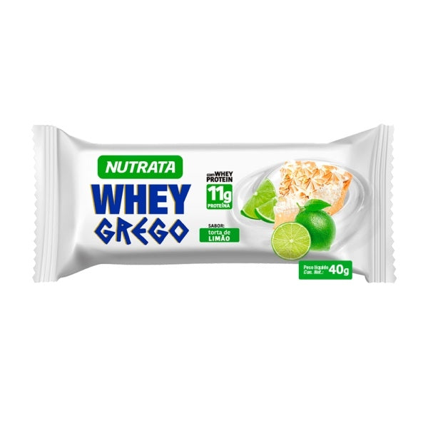 Whey Grego Bar Caixa com 12 Unidades (480g) - Sabor: Torta de Limão
