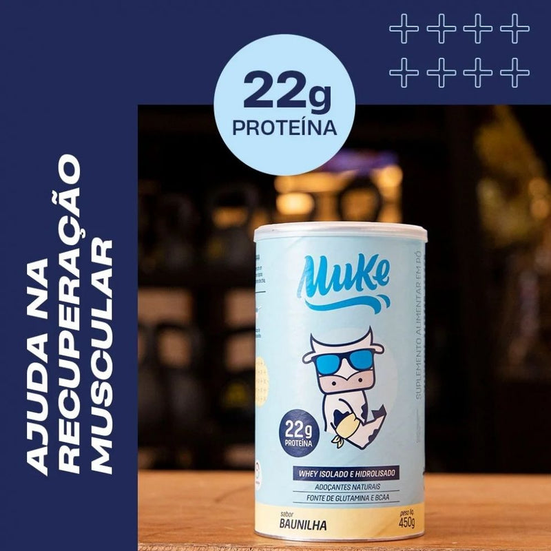 Muke Whey Isolado (450g) - Sabor: Baunilha
