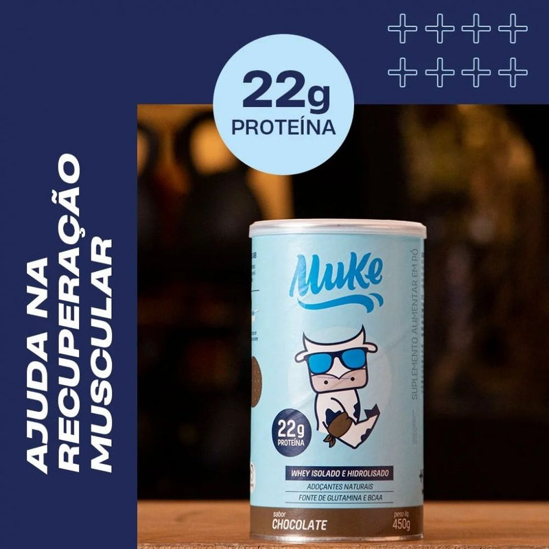 Muke Whey Isolado (450g) - Sabor: Chocolate