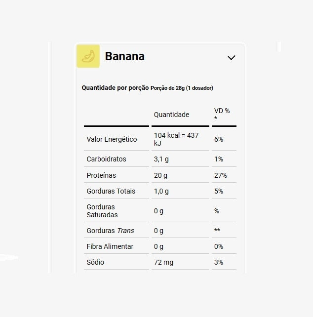 Whey Protein Concentrado Refil (1,8kg) - Sabor: Banoffee