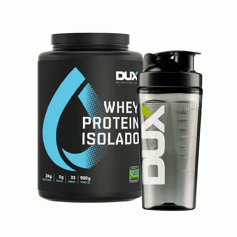 Whey Protein Isolado Pote (900g) + Coqueteleira Pro Fume (750ml)