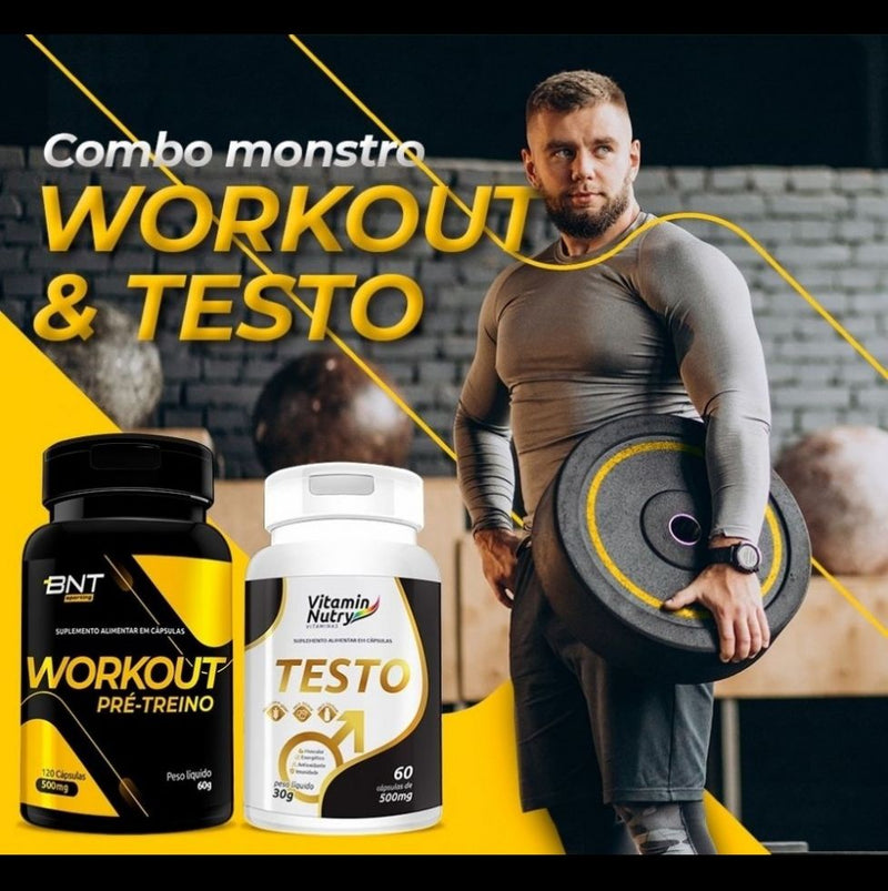Workout Pré-Treino c/ Mix Energético 500mg (120caps) - Padrão: Único